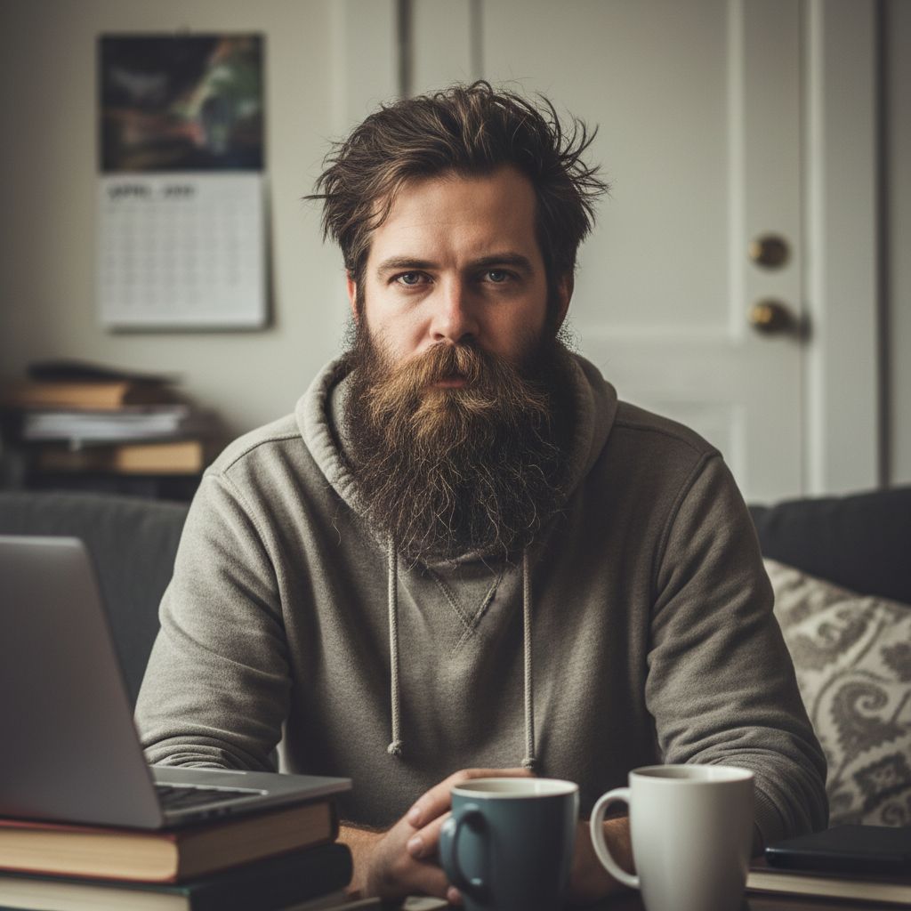Evolution of beard styles from 2020 to 2025 showing the progression of men's facial hair trends