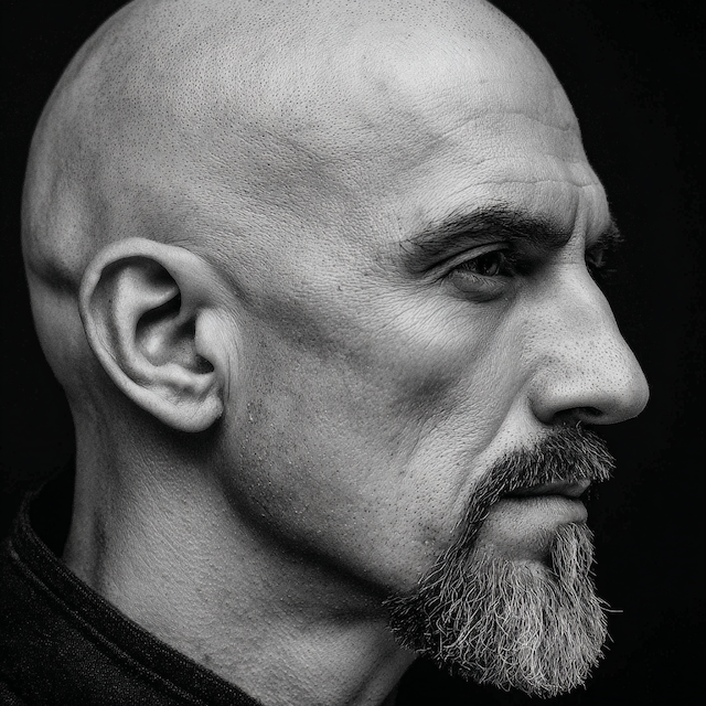 Structured goatee with geometric precision and clean lines for modern men